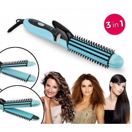 Piastra 3 in 1 capelli lisci ricci e con fresee Beauty Set