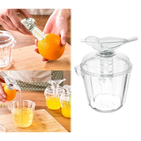 Spremi agrumi di design squeezer bird direttamente dal frutto con applicatore