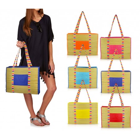 65147 Borsa mare Bio Onshore modello Aisha in paglia di ràfia 