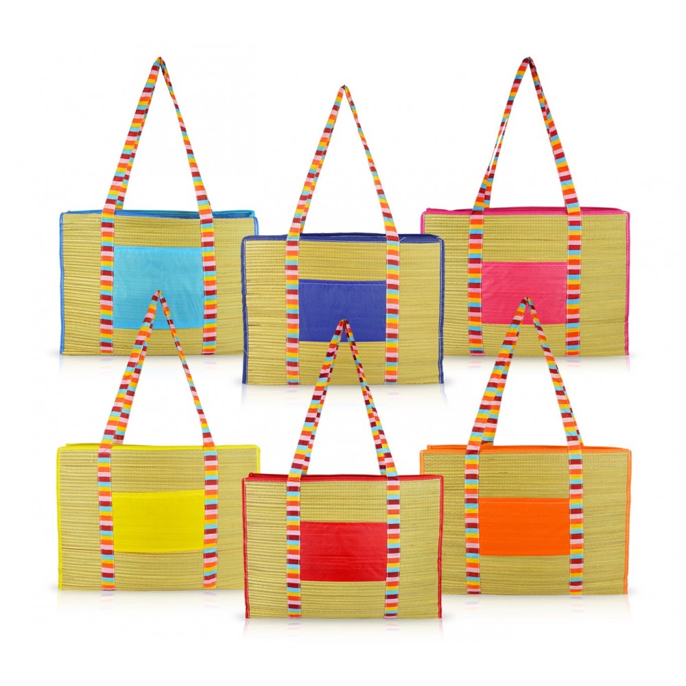 65147 Borsa mare Bio Onshore modello Aisha in paglia di ràfia 