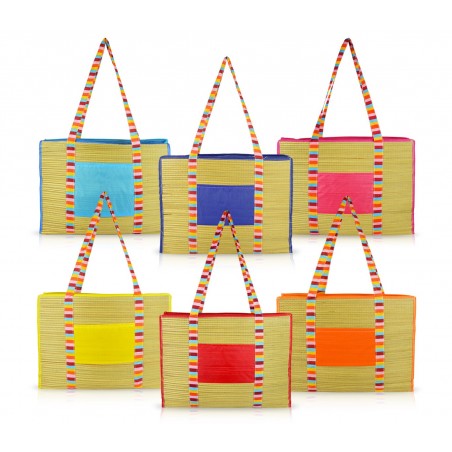 65147 Borsa mare Bio Onshore modello Aisha in paglia di ràfia 