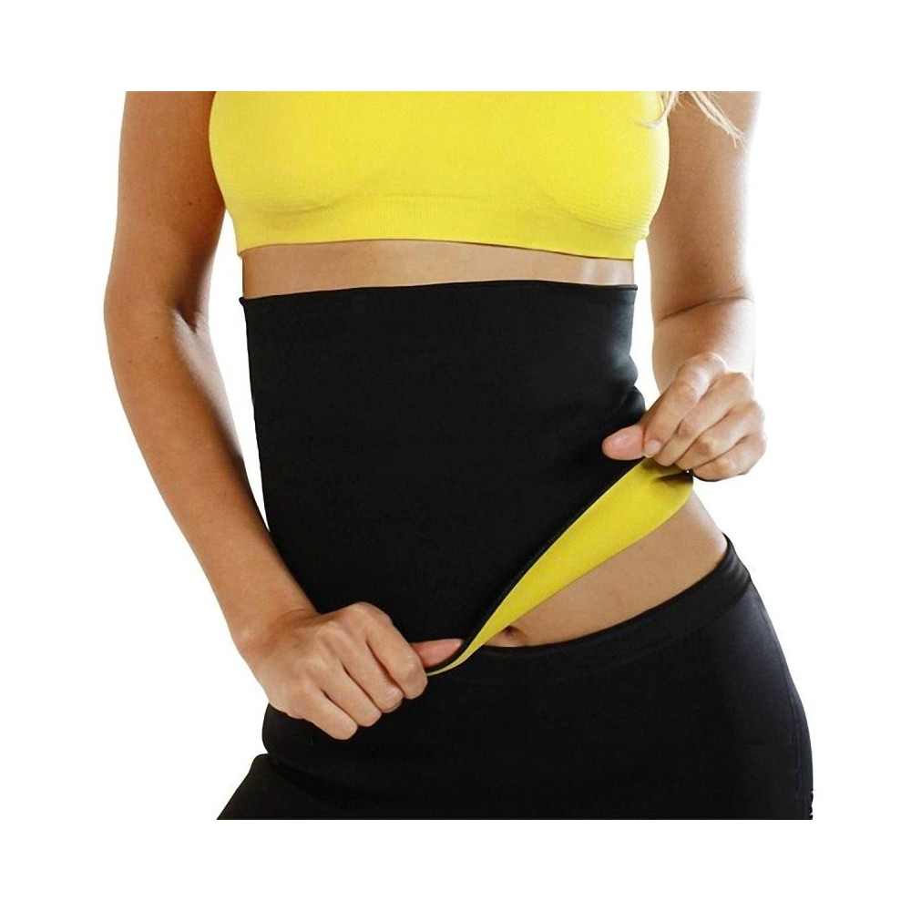 Fascia elastica in neoprene BLU per addominali unisex con velcro ventre piatto