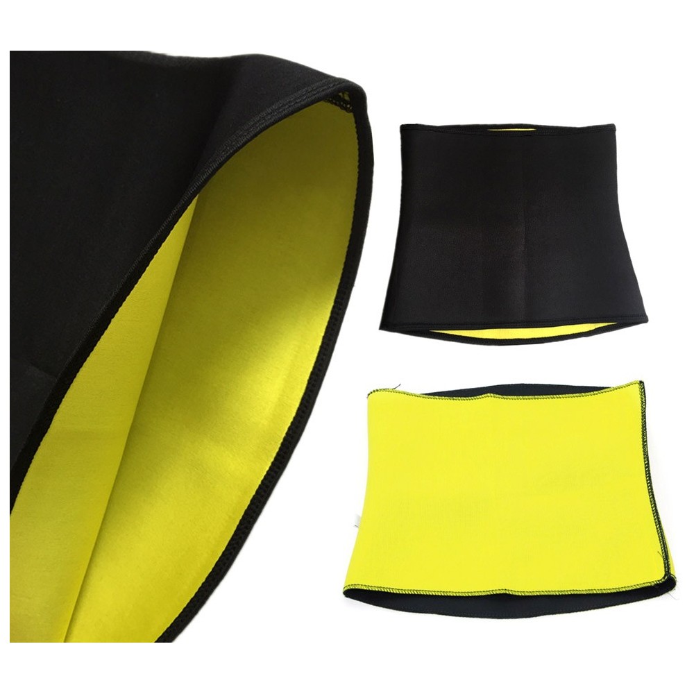 Fascia elastica in neoprene BLU per addominali unisex con velcro ventre piatto