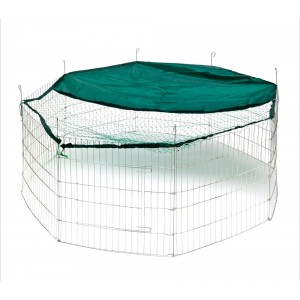  Recinto ottagonale da esterno per animali di piccola taglia con telo parasole 2