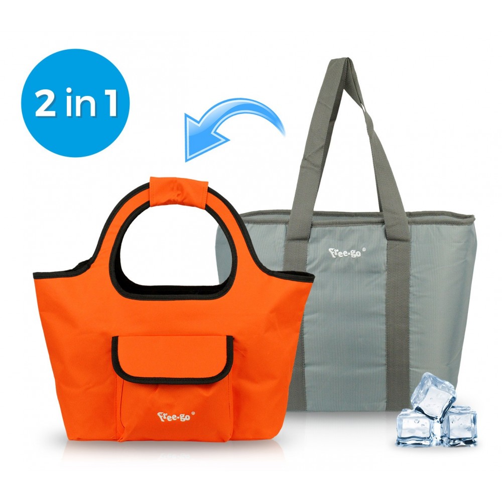 2953AN Borsa termica FREE-GO 2 in 1 shopper e borsa frigo in vari colori