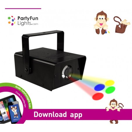 Faro 5 led luce stroboscopica PARTY FUN LIGHT effetto discoteca