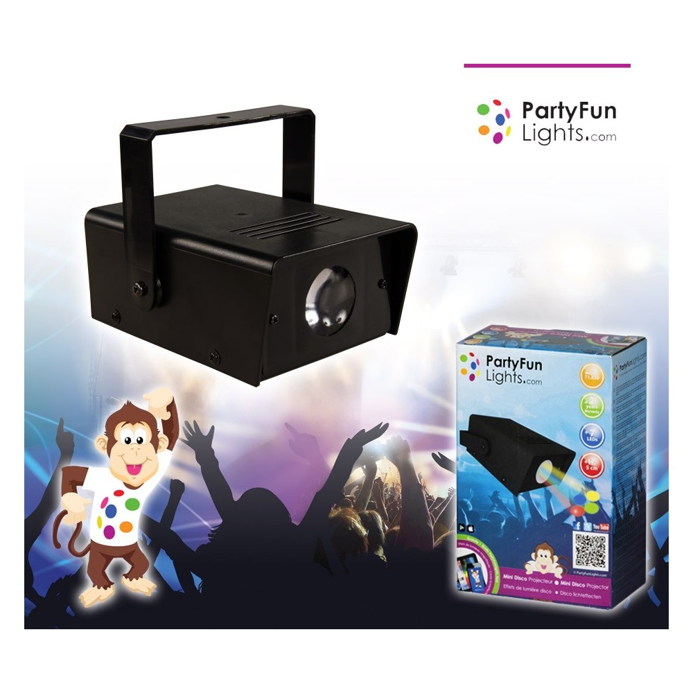 Faro 5 led luce stroboscopica PARTY FUN LIGHT effetto discoteca