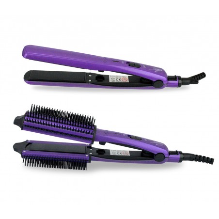 Piastra per capelli 3 in 1 capelli lisci ricci e con fresee Beauty Set Piastra per capelli 3 in 1 capelli lisci ricci e con fresee Beauty Set