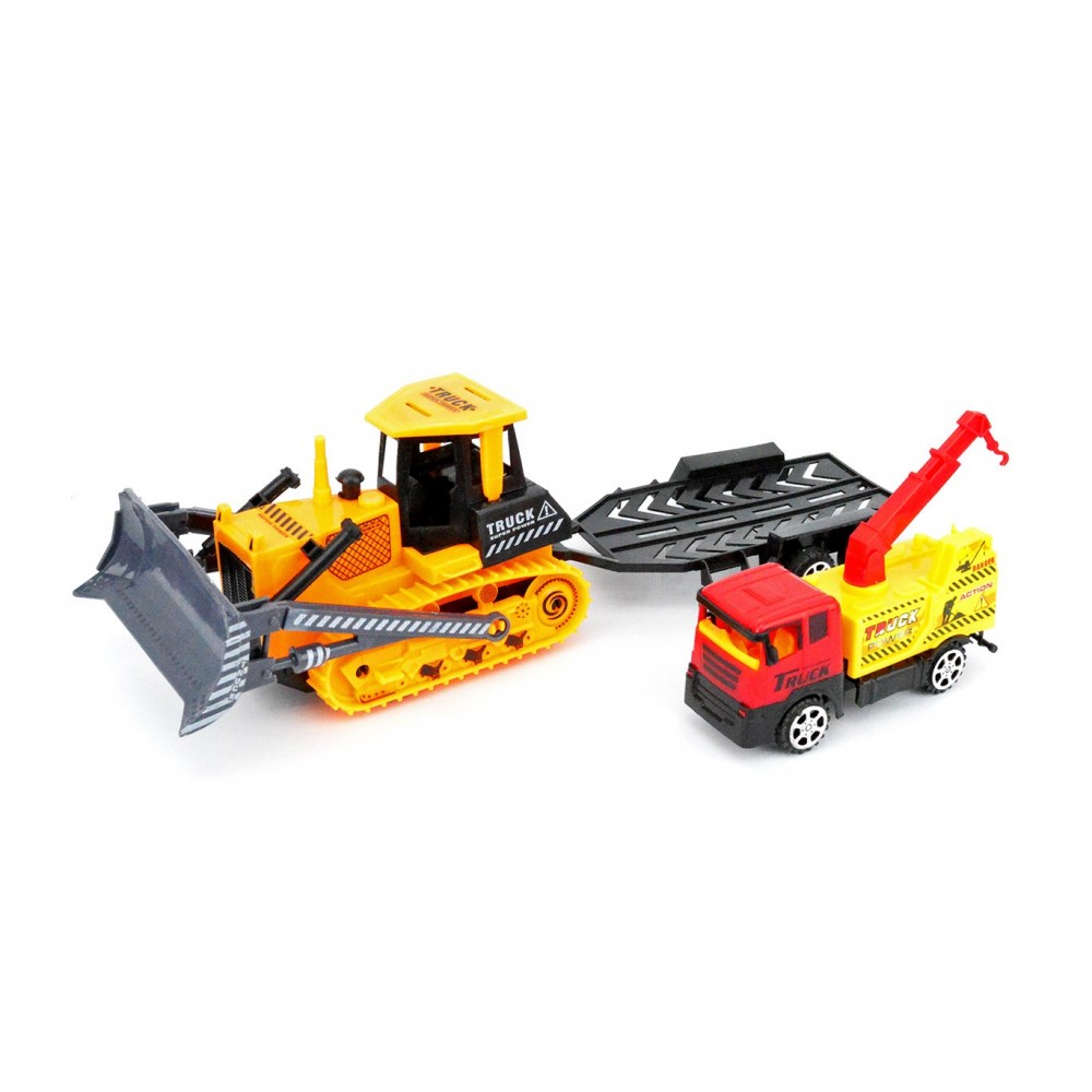 033743 Playset grandi mezzi da costruzione giocattolo ruspa con camion