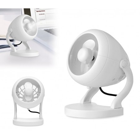 Mini ventilatore usb da tavolo 13 cm con rotazione a 360° e tasto di accensione Mini ventilatore usb da tavolo 13 cm con rotazione a 360° e tasto di accensione