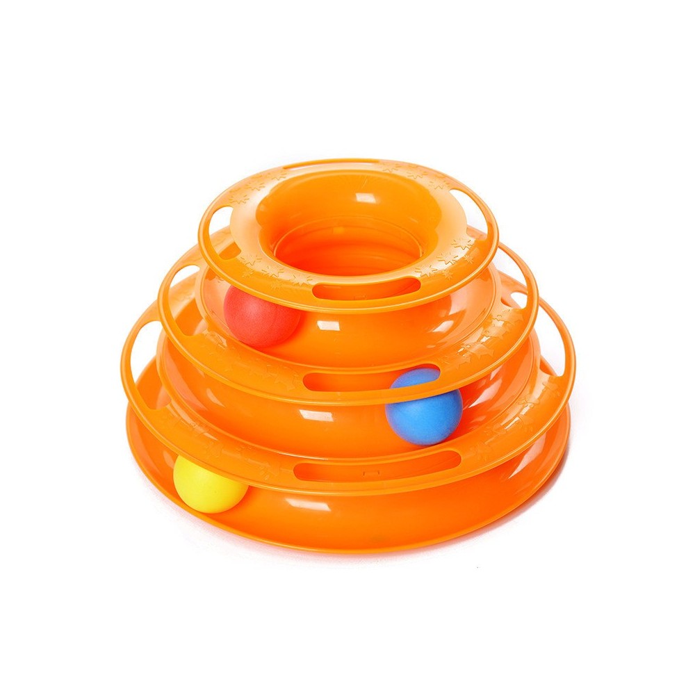 560021 Gioco interattivo per gatti a torre circolare con palline