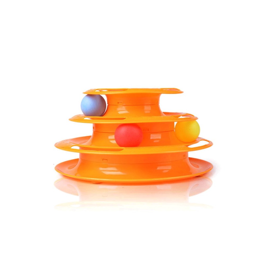 560021 Gioco interattivo per gatti a torre circolare con palline