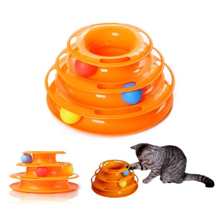 560021 Gioco interattivo per gatti a torre circolare con palline 560021 Gioco interattivo per gatti a torre circolare con palline
