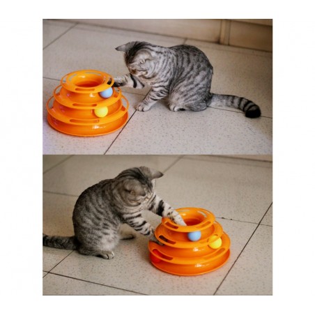 560021 Gioco interattivo per gatti a torre circolare con palline 560021 Gioco interattivo per gatti a torre circolare con palline
