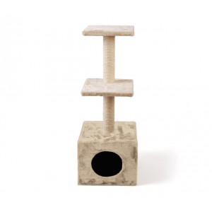 HK1005 Cuccia con tiragraffi per gatti con colonna in sisal e due ripiani 2
