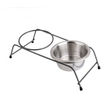 180601 Doppia ciotola per cani con supporto rialzato 30 x 8,5 cm