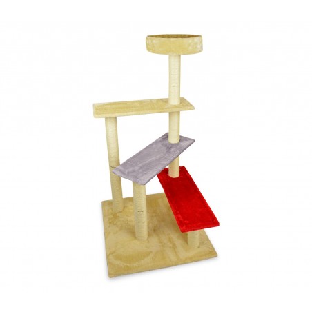 HK1038 Palestra tiragraffi per gatti a scala con colonne in sisal 110 cm