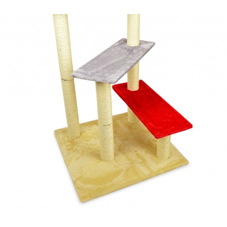HK1038 Palestra tiragraffi per gatti a scala con colonne in sisal 110 cm
