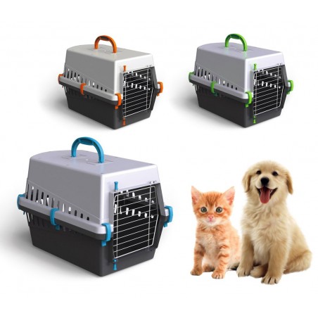 10570 Trasportino con griglia in plastica per cani e gatti da viaggio 50 cm 