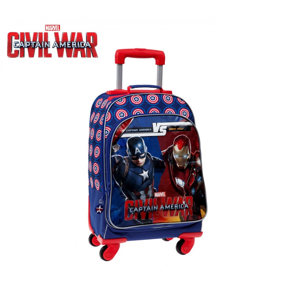 4722851 Trolley convertibile in Zaino Capitan America vs Iron man 47cm