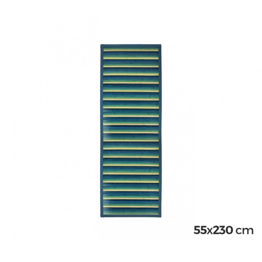 0381 Tappeto in bamboo naturale multicolor  55 x 230 cm  antiscivolo