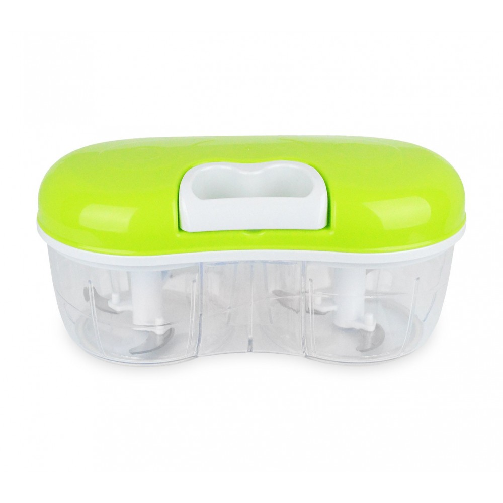 574 robottino tritatutto manuale a corda  con due  lame e fruste montapanna