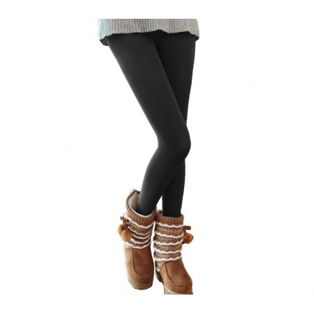 Set 5 leggings donna effetto termico interno felpato elasticizzato taglia unica