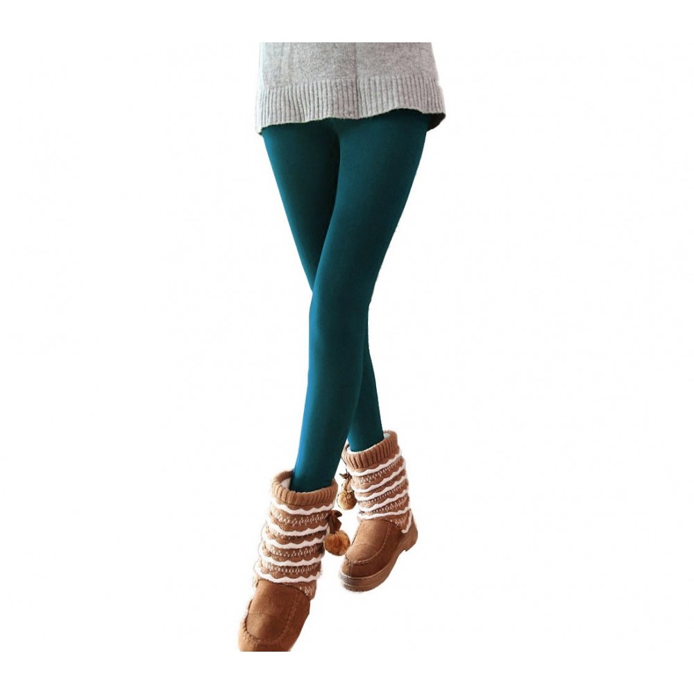 Set 5 leggings donna effetto termico interno felpato elasticizzato taglia unica