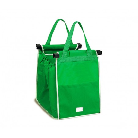 0381 Set 2 shopping bag da carrello riutilizzabili e richiudibili 34x24x30cm