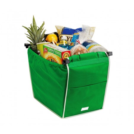 0381 Set 2 shopping bag da carrello riutilizzabili e richiudibili 34x24x30cm