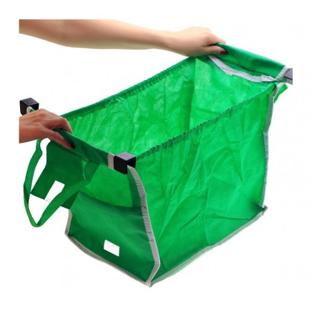 0381 Set 2 shopping bag da carrello riutilizzabili e richiudibili 34x24x30cm