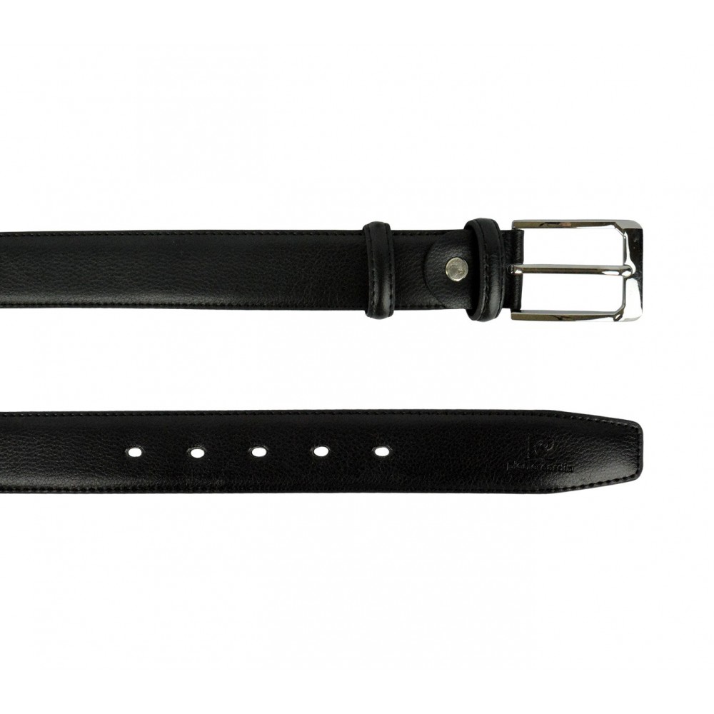HY01304 Cintura da uomo Pierre Cardin in pelle fibbia in acciaio e due passanti 