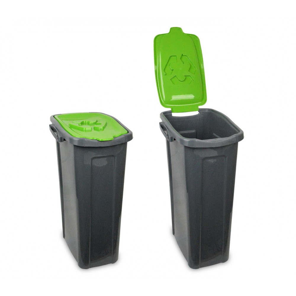 7981 Set 3 contenitori per differenziata carta/vetro/plastica 35LT