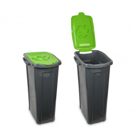 7981 Set 3 contenitori per differenziata carta/vetro/plastica 35LT