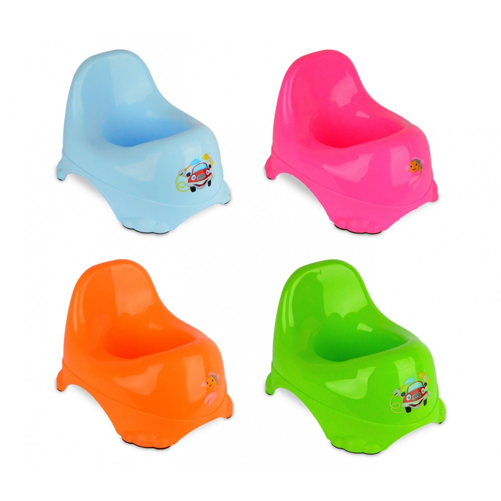 091101 Vasino per bambini in plastica colorata con gommini antiscivolo 