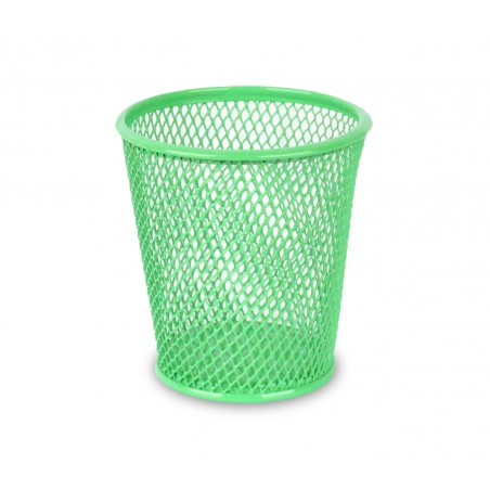 1051T Bicchiere portapenne in metallo traforato in diversi colori 