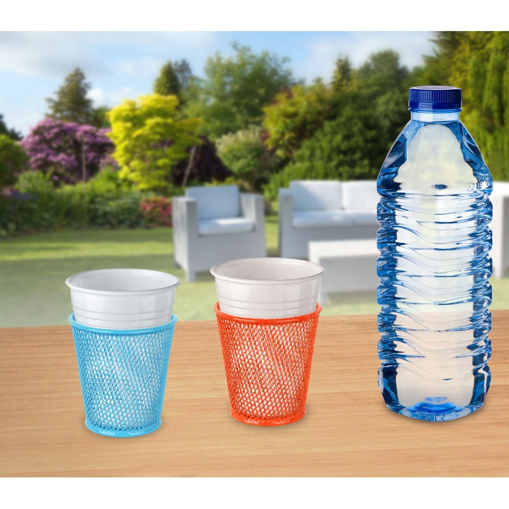 1051T Set di 6 portabicchieri in metallo traforato ideale per il campeggio