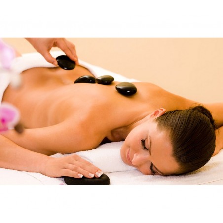 24-0022 Set di 9 pietre riscaldanti per massaggio con sacchetto in velluto 