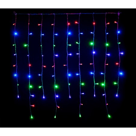 031434 Tenda luminosa da 416 luci multicolor con giochi di luci da esterno