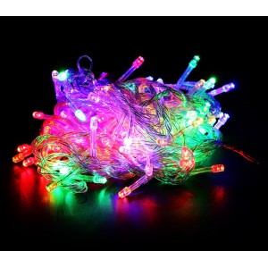 499296 Luci natalizie MULTICOLORE 180 led 8 giochi di luci cavo trasparente 2