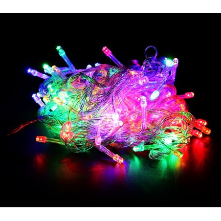 498831 Minilucciole multicolor 100 luci led per uso interno cavo trasparente 