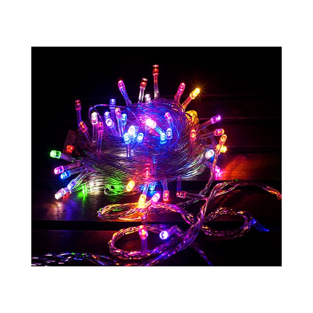 498831 Minilucciole multicolor 100 luci led per uso interno cavo trasparente 