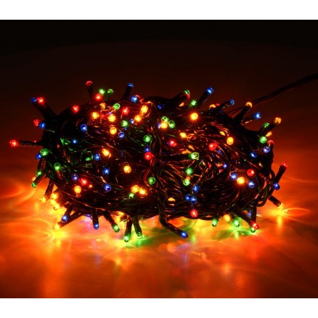 013591 Minilucciole 300 luci multicolor per uso interno 8 giochi di luci