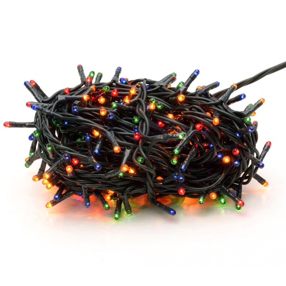 013591 Minilucciole 300 luci multicolor per uso interno 8 giochi di luci