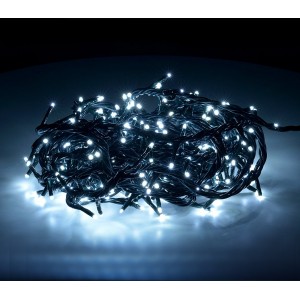 498923 Minilucciole natalizie 180 led bianchi 8 giochi di luci cavo Verde 2