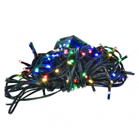 467080 Luci natalizie 100 led multicolor con effetto sonoro 8 melodie da interno