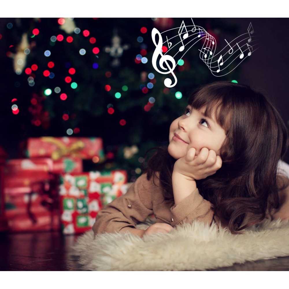 467080 Luci natalizie 100 led multicolor con effetto sonoro 8 melodie da interno