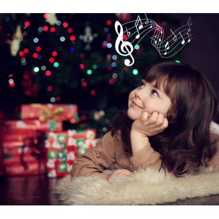 467080 Luci natalizie 100 led multicolor con effetto sonoro 8 melodie da interno