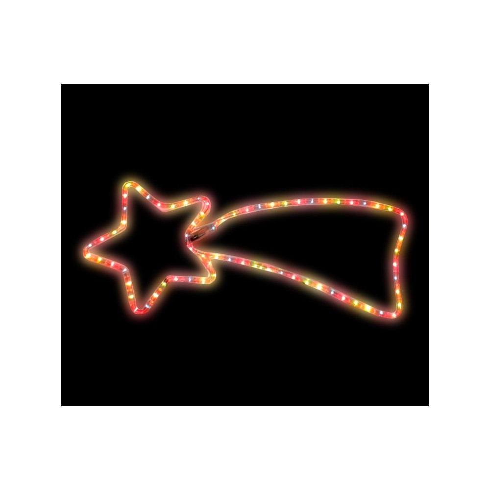 757198 Stella cadente natalizia con luci bianche con telaio in metallo 