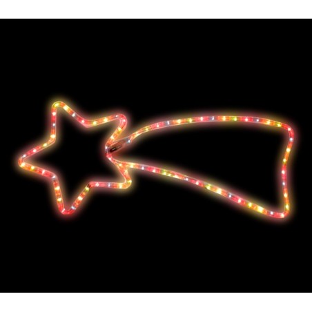 757198 Stella cadente natalizia con luci bianche con telaio in metallo 